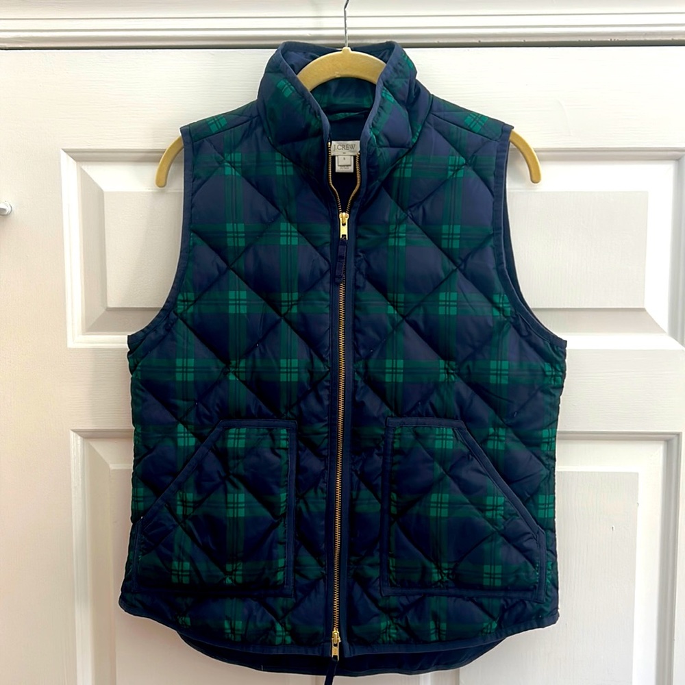 J Crew Blackwatch Quilted Puffer Vest Sz S
